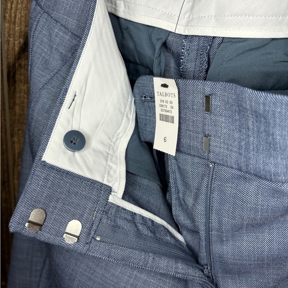 NEW Talbots Hampshire Straight Leg Ankle Length Pant Mills Navy Multi Women's 6 - Picture 12 of 14